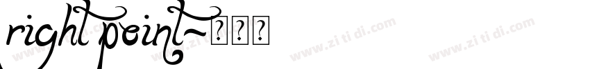 right point字体转换